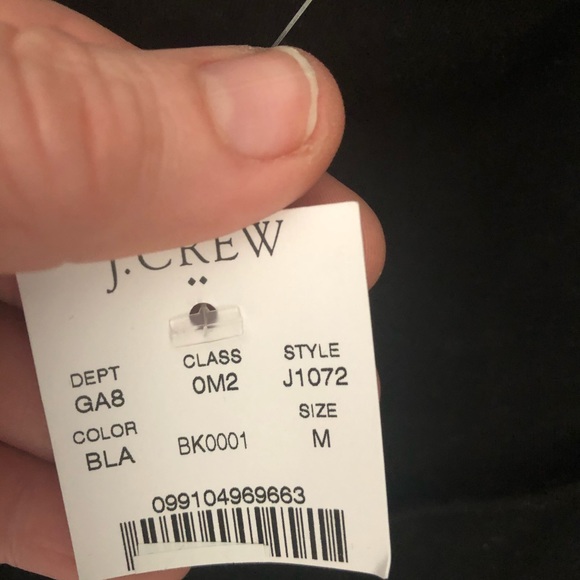 NWT J Crew Factory Black Flutter One Sleeve Tee - Picture 4 of 6